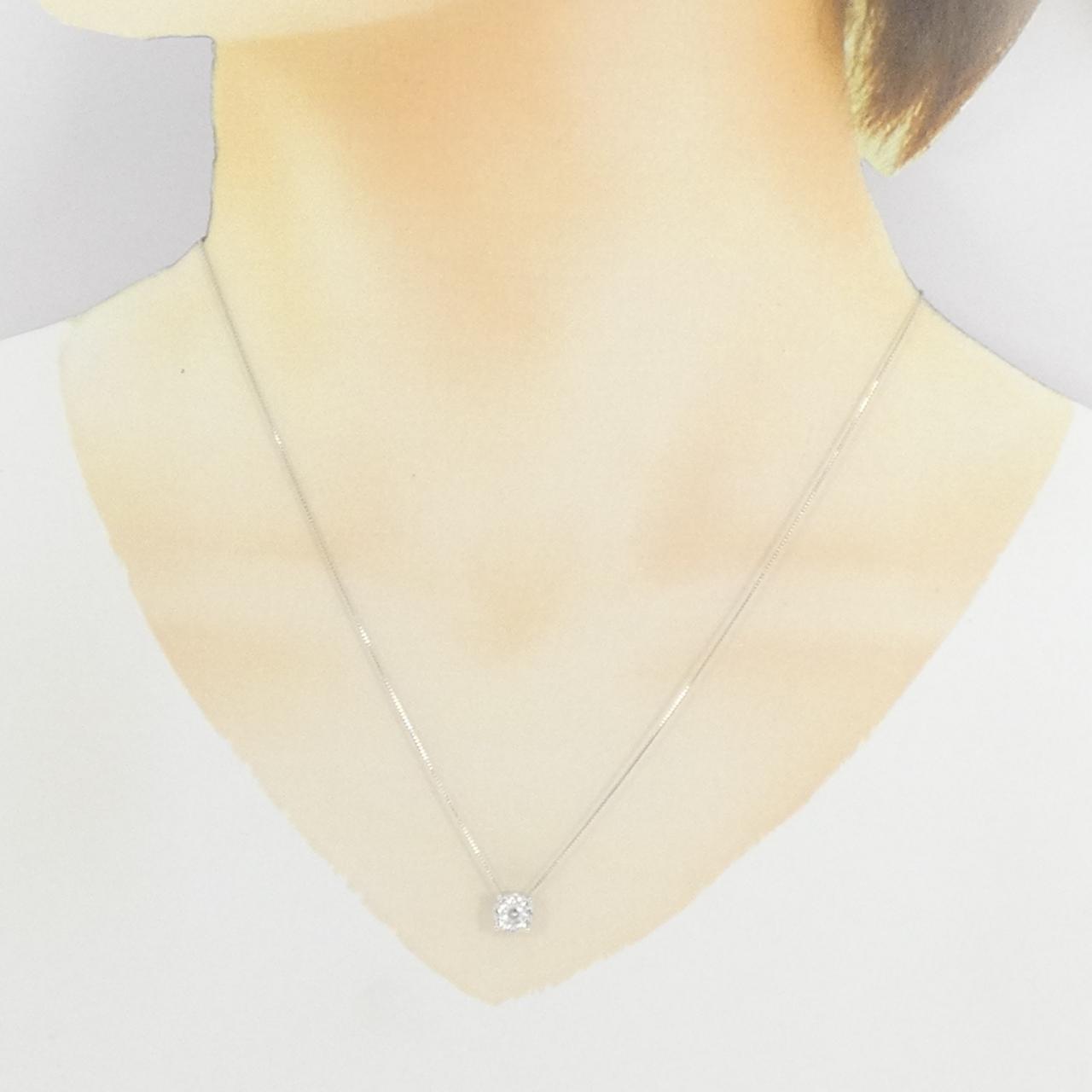 K18WG ダイヤモンド ネックレス 0.38CT