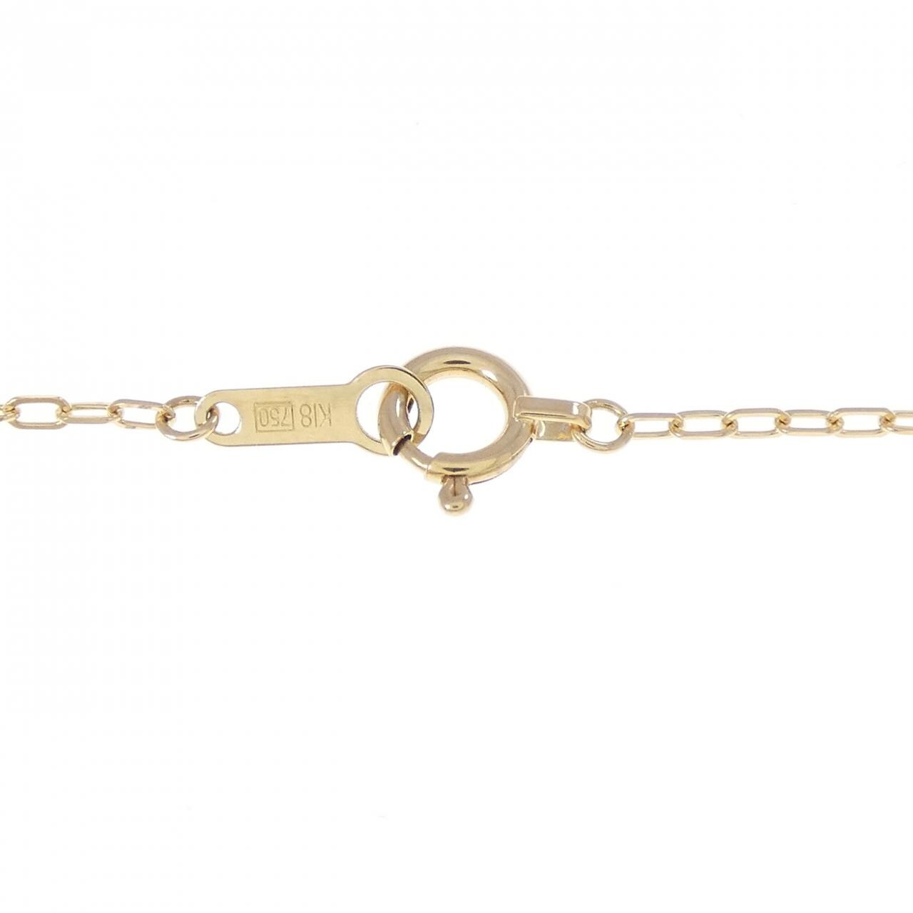 K18YG 合成サファイヤ ネックレス