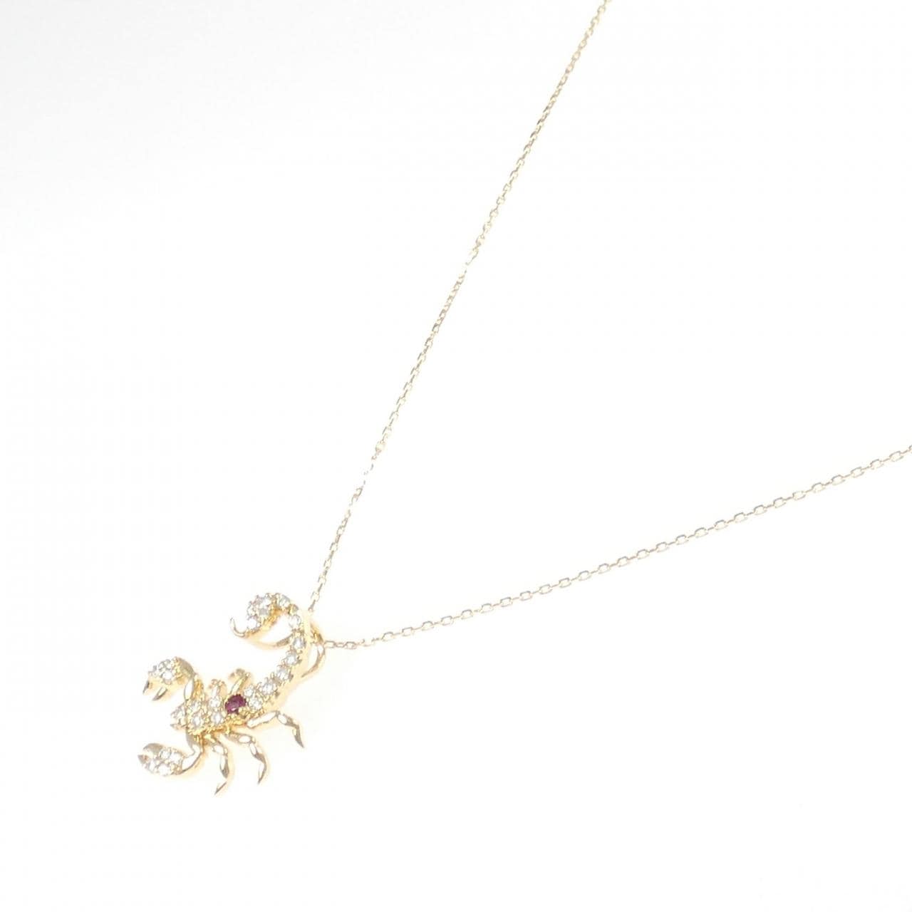 K18YG サソリ ルビー ネックレス 0.02CT
