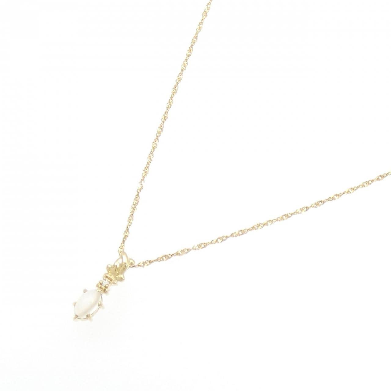 K18YG ムーンストーン ネックレス