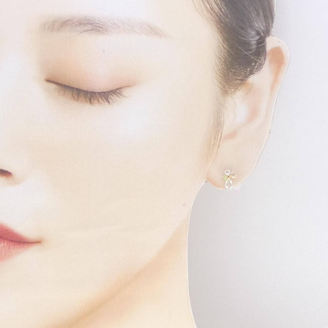 K18YG カラーストーン ピアス