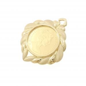 K18YG(枠) コイン ペンダント