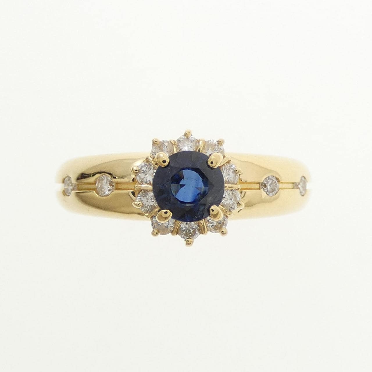 K18YG サファイヤ リング 0.34CT