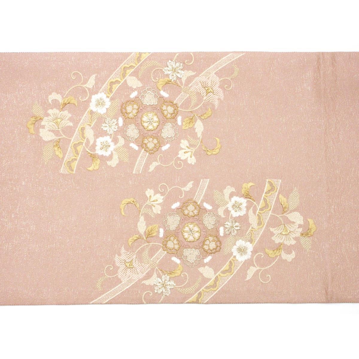 袋帯　刺繍加工