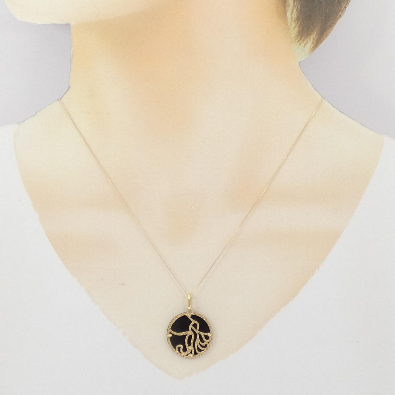 K18YG/K18WG オニキス ネックレス