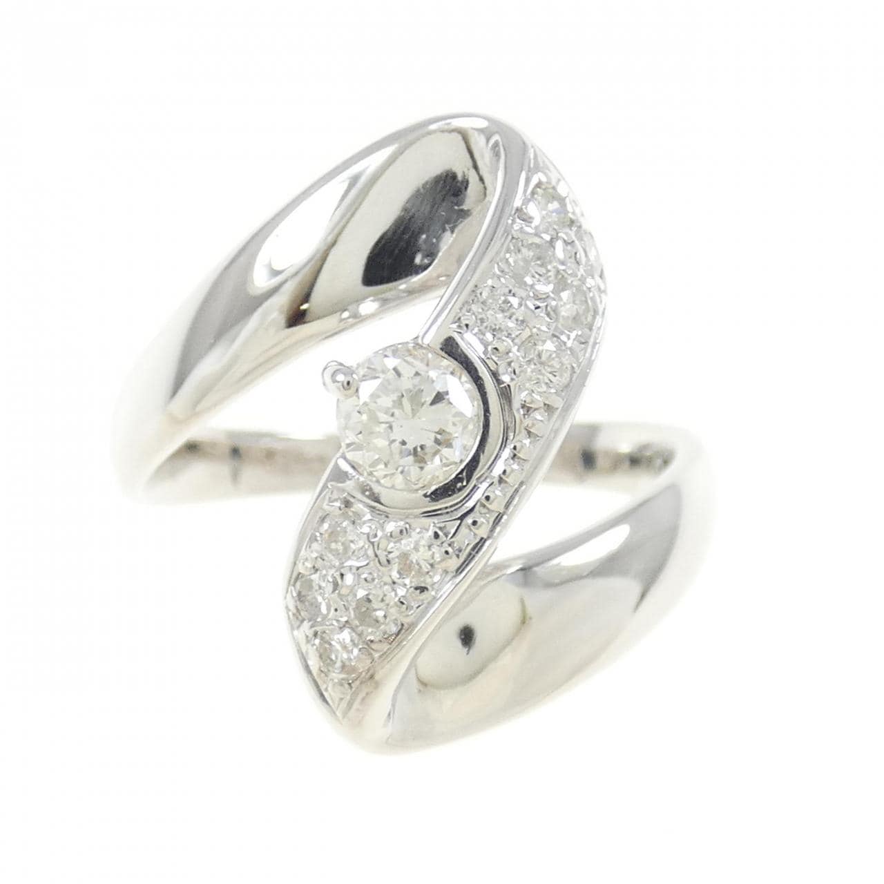K18WG ダイヤモンド リング 0.50CT