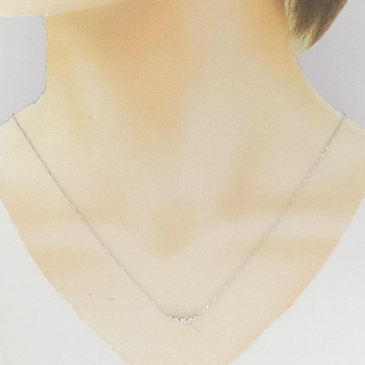K18WG ダイヤモンド ネックレス 0.20CT