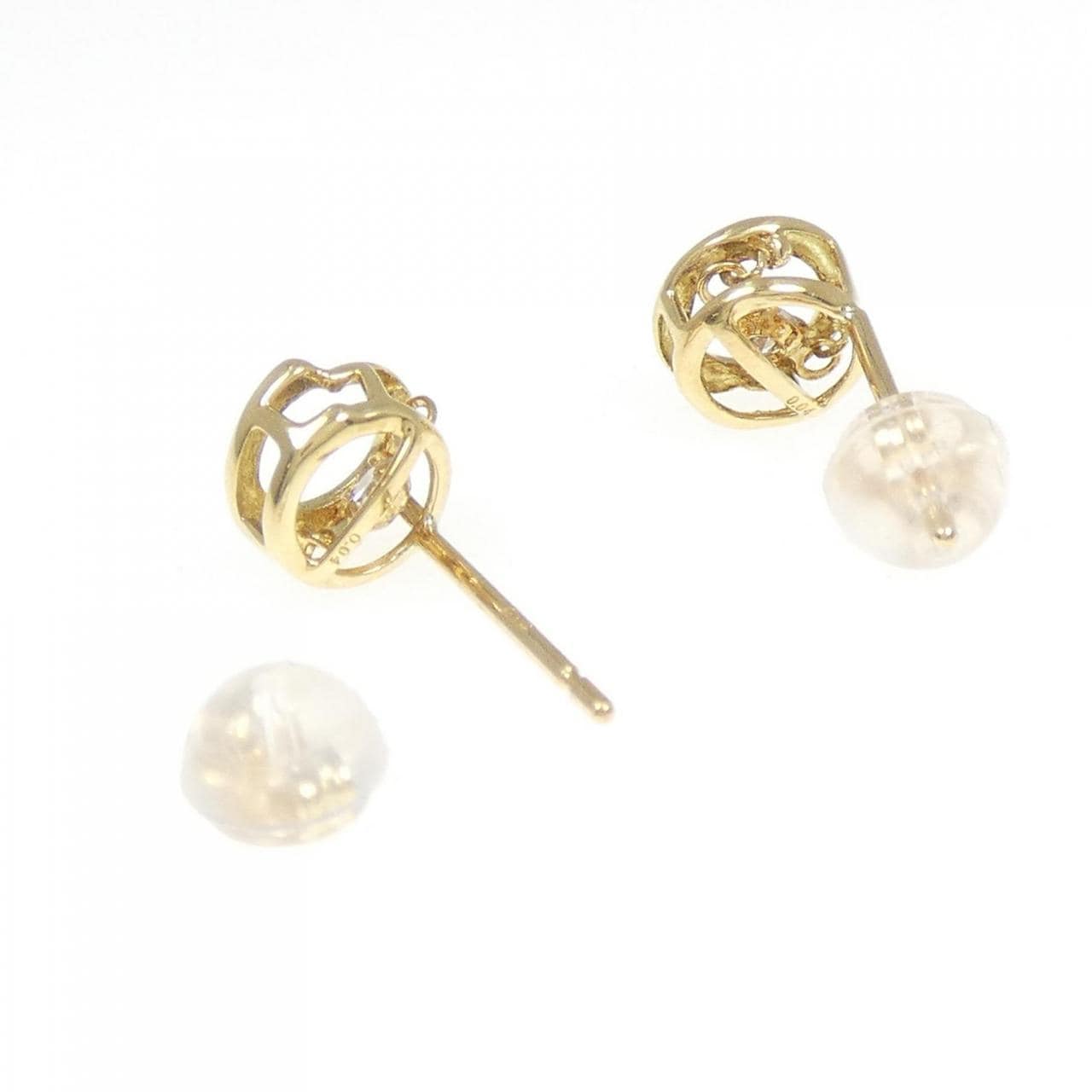 K18YG ダイヤモンド ピアス 0.08CT