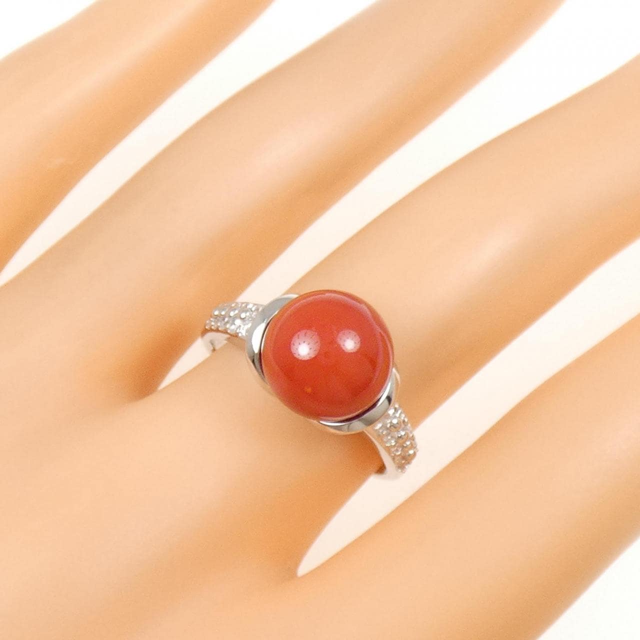 PT900 サンゴ リング 10mm