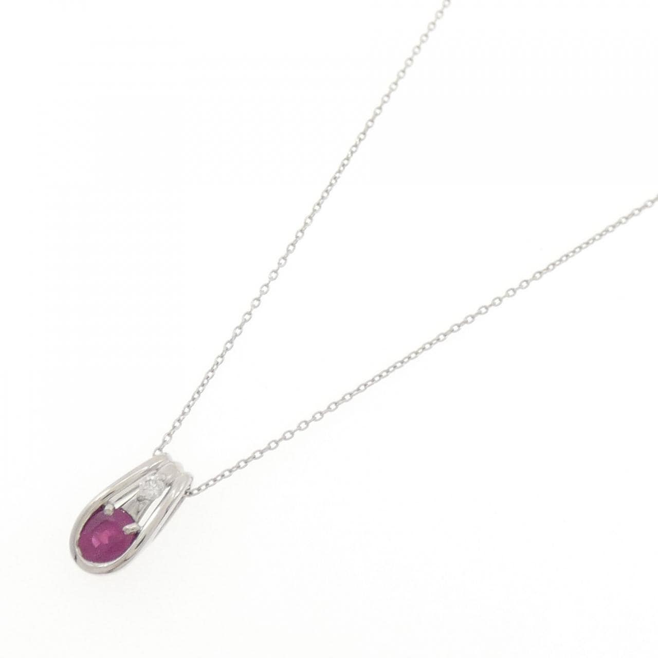 PT ルビー ネックレス 0.62CT