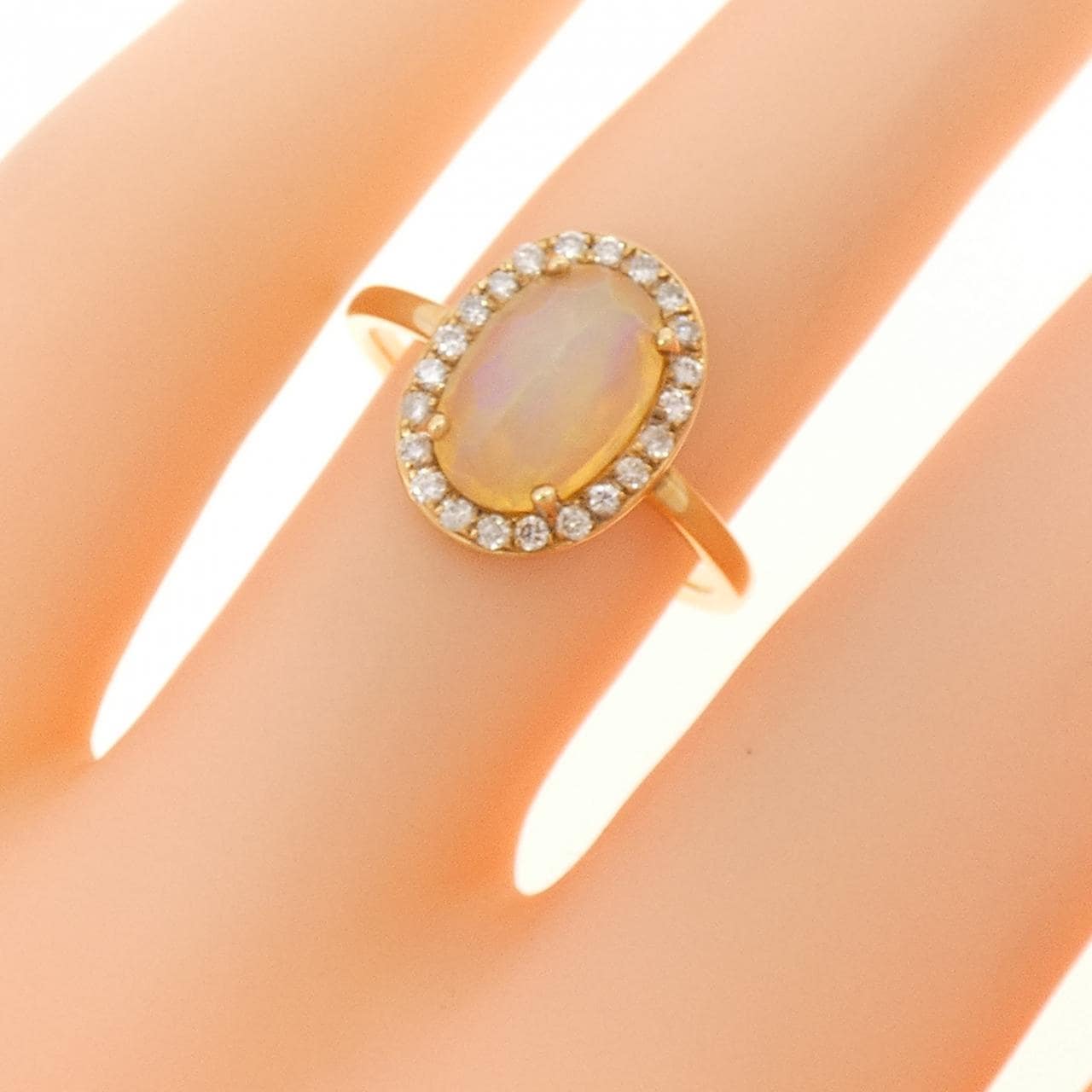【新品】K18YG オパール リング 1.21CT