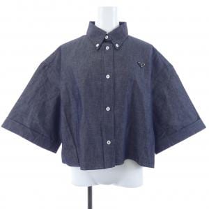 プラダ PRADA トライアングルロゴ 半袖 シャンブレー GFC062 SOOO 18KG S/Sシャツ