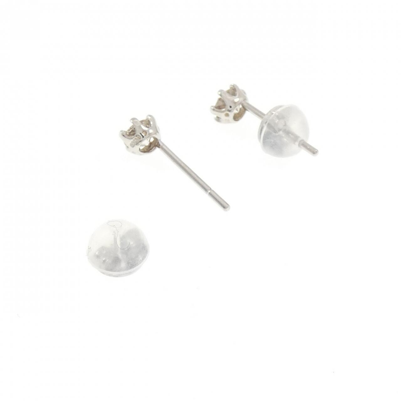 PT900 ソリティア ダイヤモンド ピアス 0.30CT