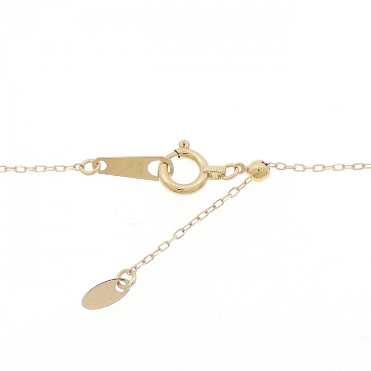 K18YG ソリティア ダイヤモンド ネックレス 0.15CT