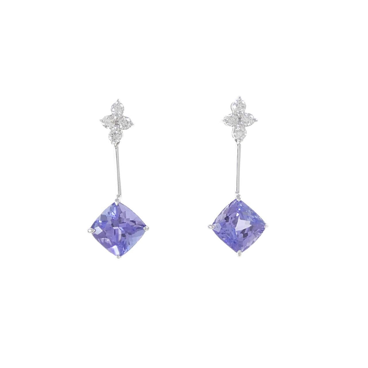K18WG タンザナイト ピアス 2.22CT