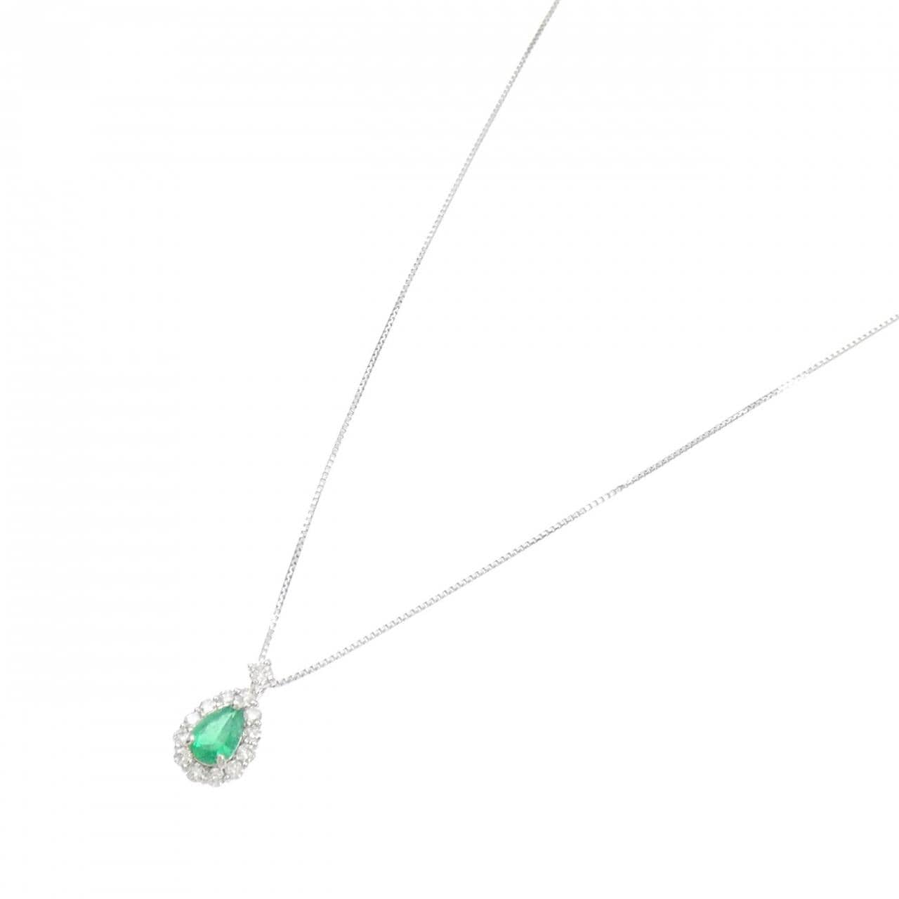 [BRAND NEW] PT Emerald Necklace 0.29CT