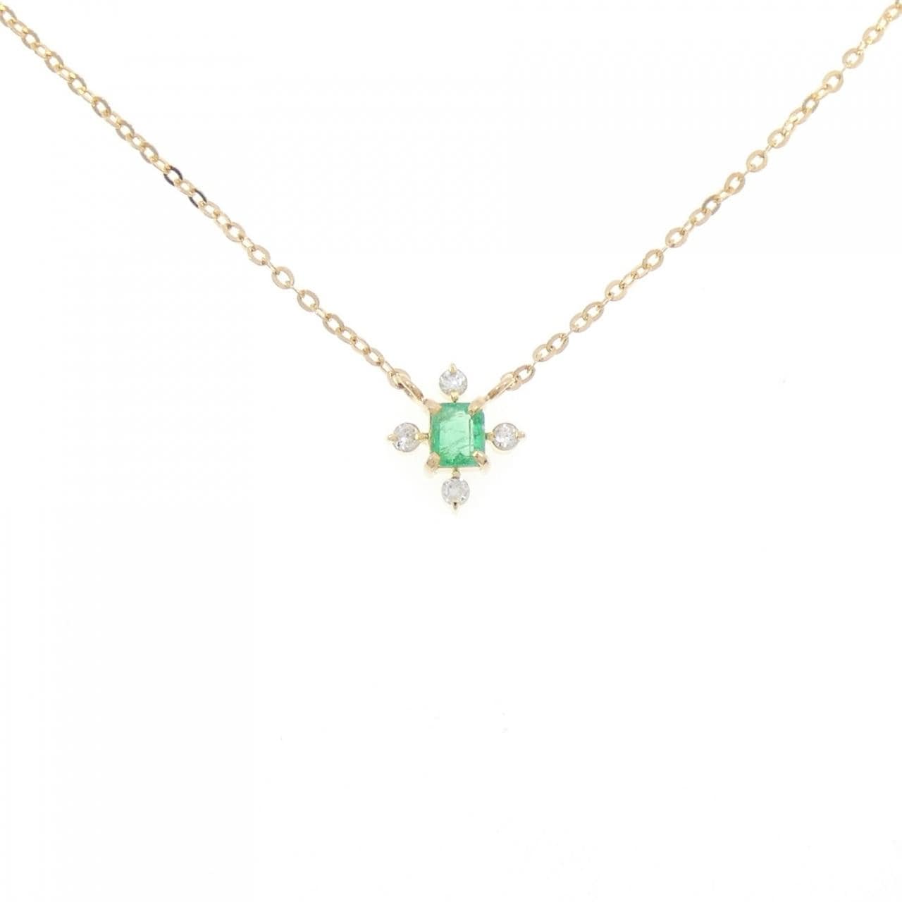 K18YG エメラルド ネックレス