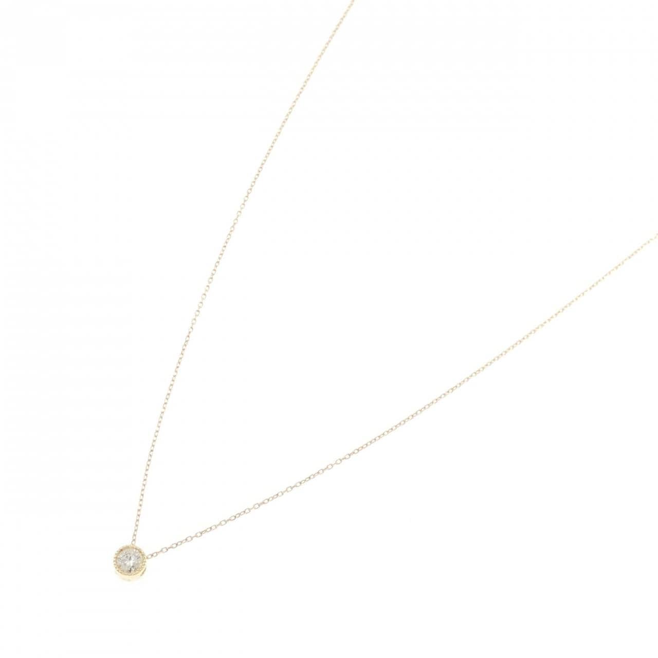 K18YG ソリティア ダイヤモンド ネックレス 0.08CT