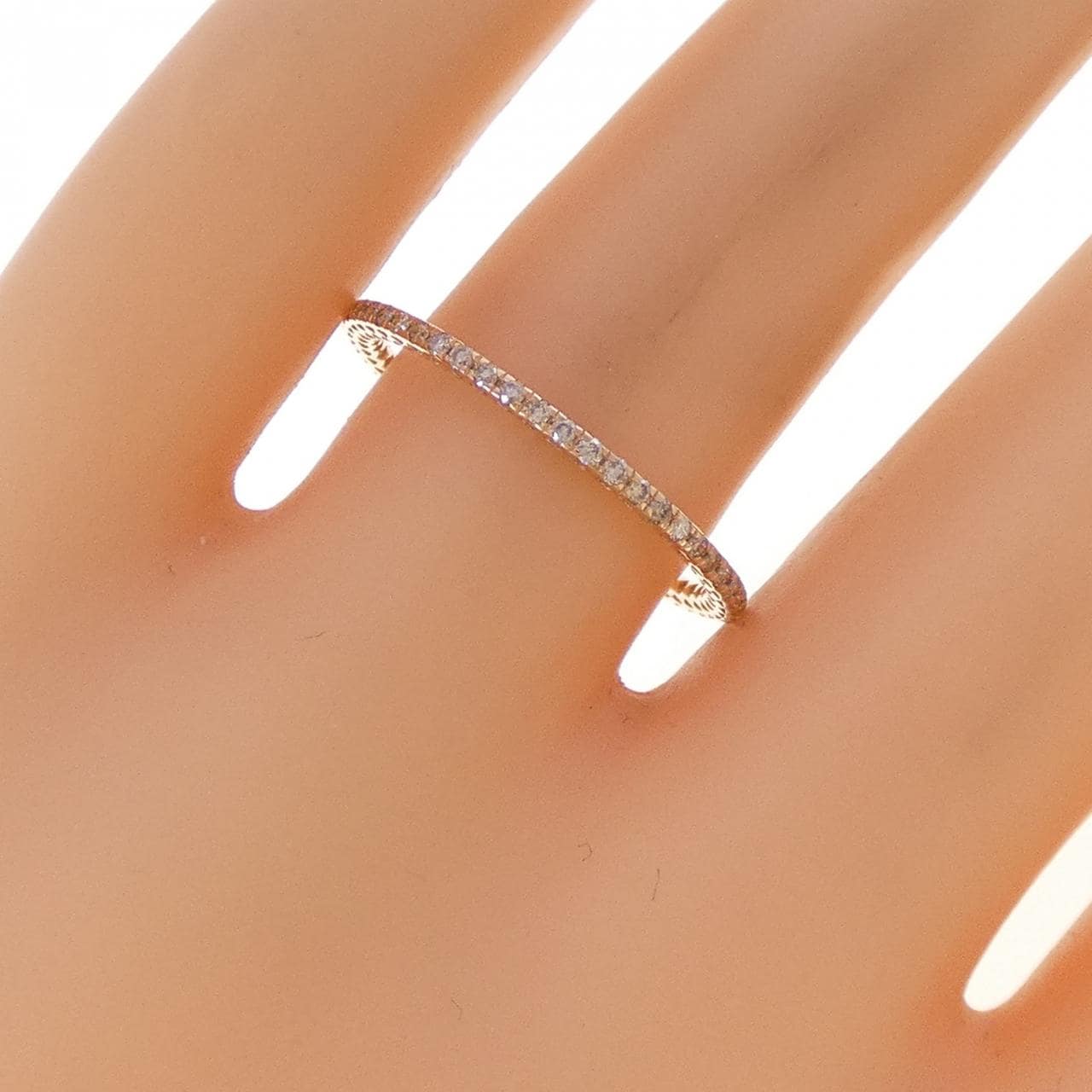 K18PG フルエタニティ ダイヤモンド リング 0.22CT