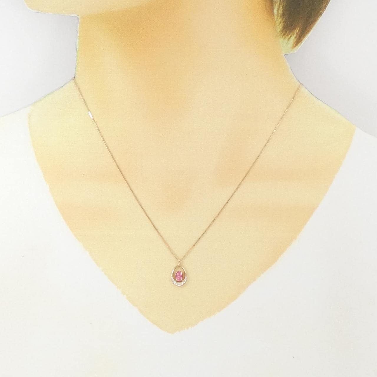 K18PG スピネル ネックレス 0.36CT