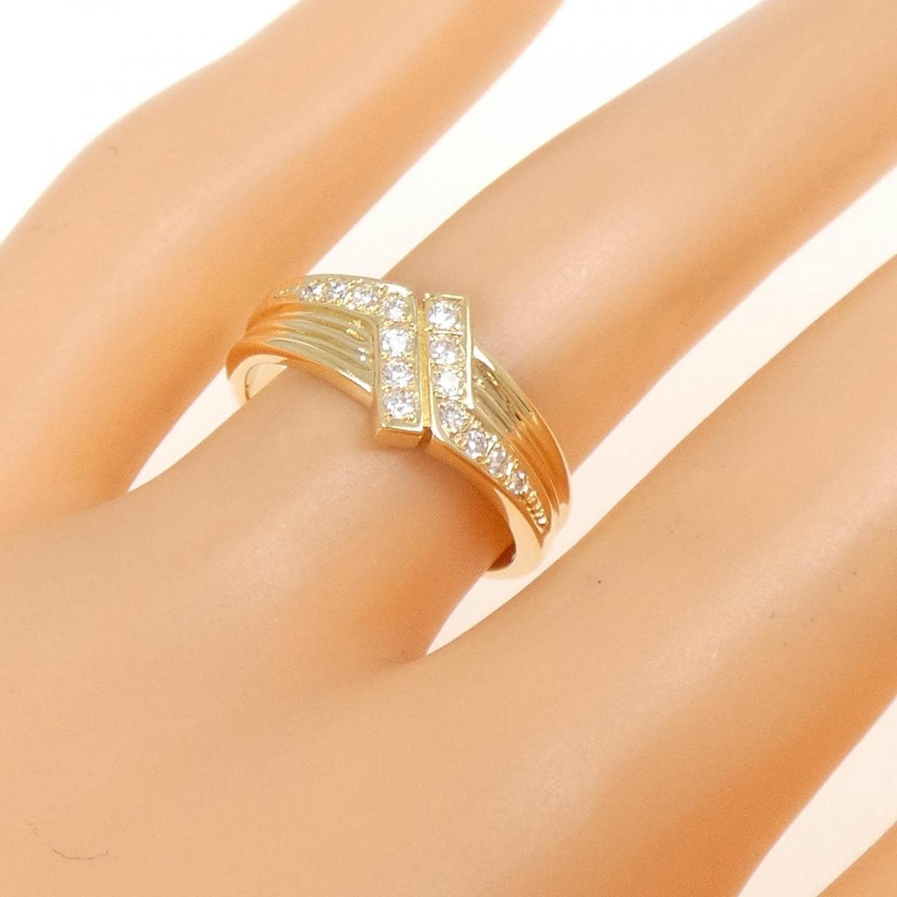 K18YG ダイヤモンド リング 0.15CT