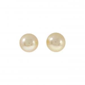 K18YG 白蝶パール ピアス 14.2mm
