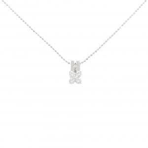 PT900/PT850 フラワー ダイヤモンド ネックレス 0.30CT