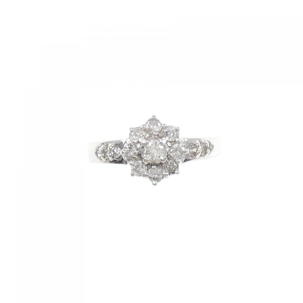 PT900 フラワー ダイヤモンド リング 0.50CT