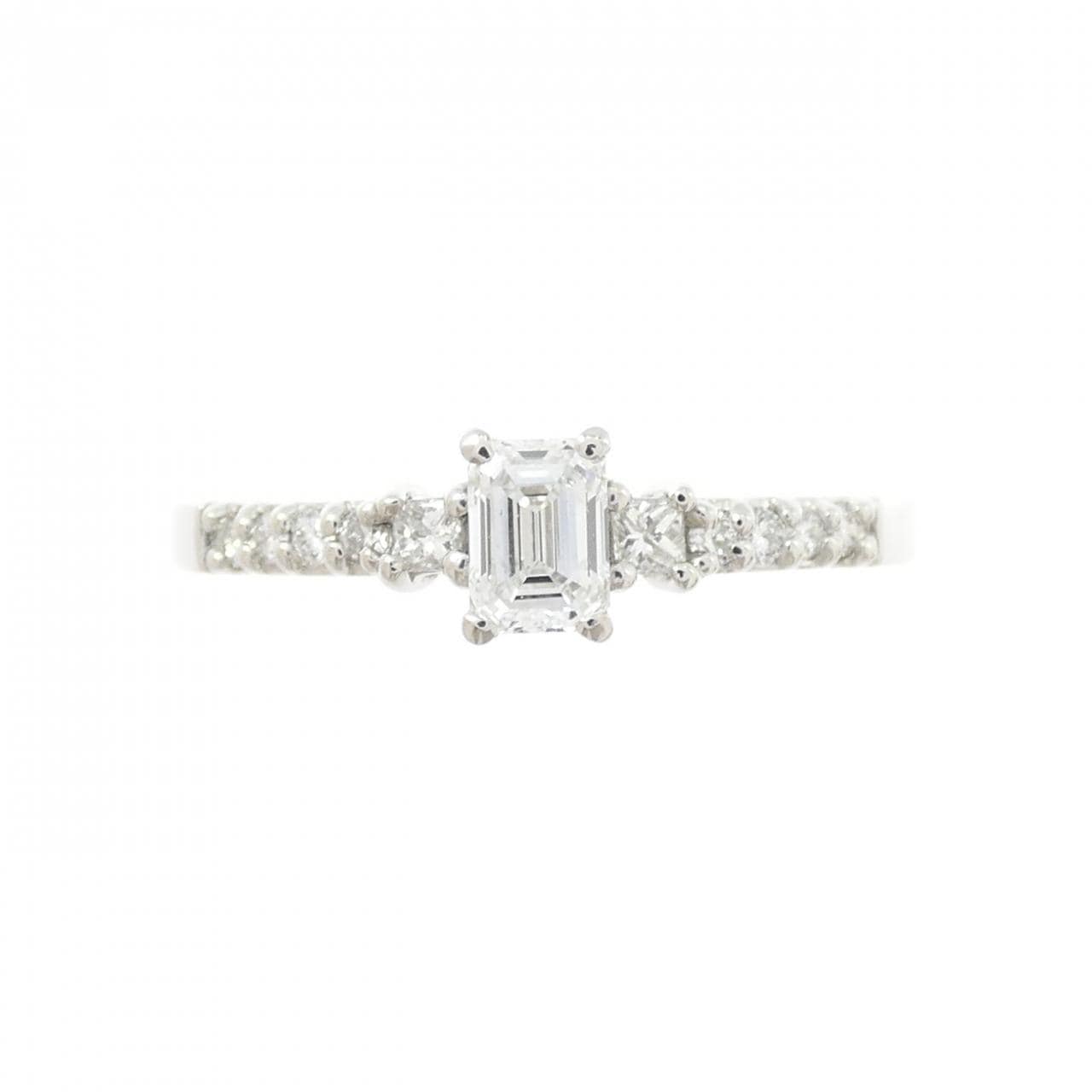 PT950 ダイヤモンド リング 0.300CT D SI1 エメラルドカット