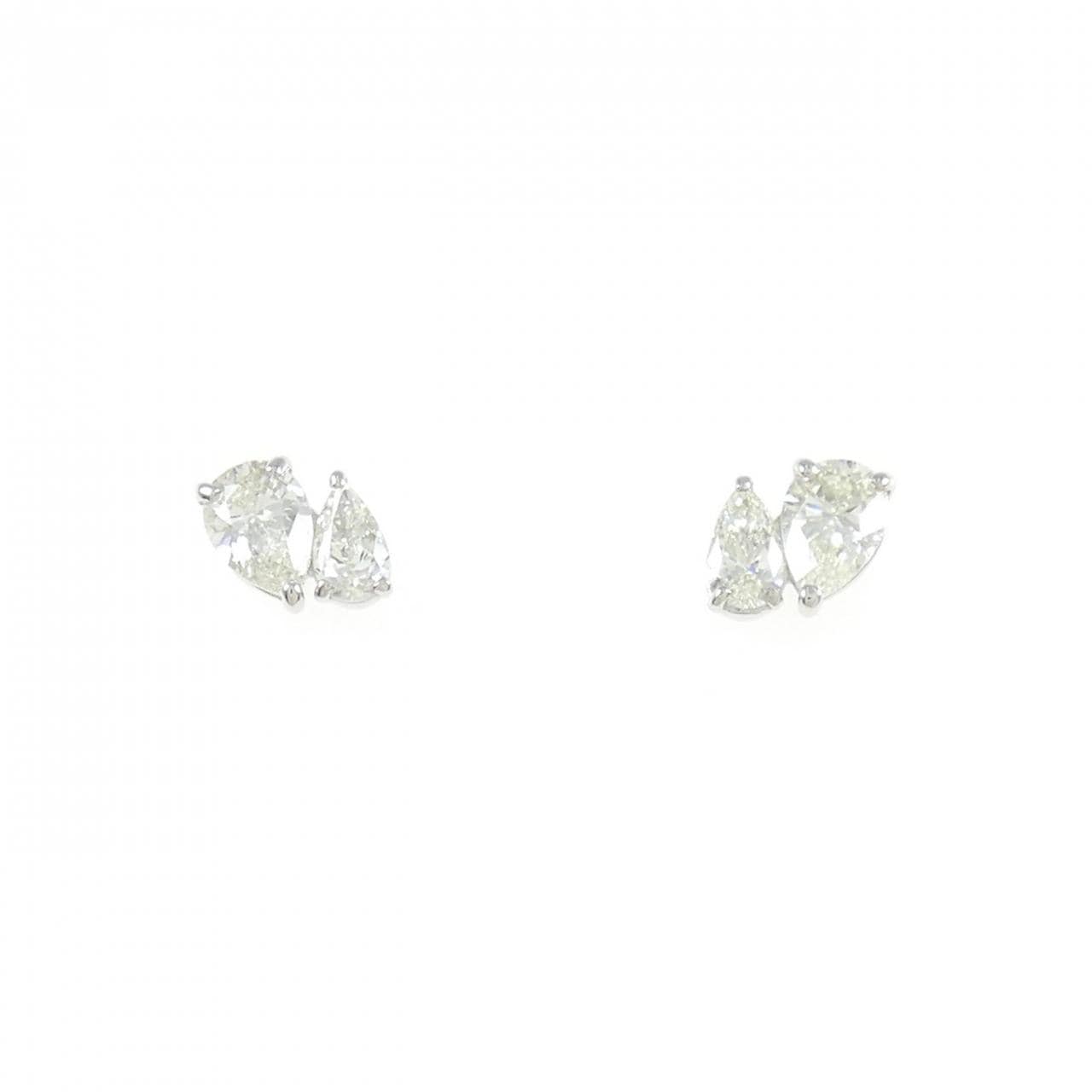 [新品] PT900钻石耳环 0.54CT