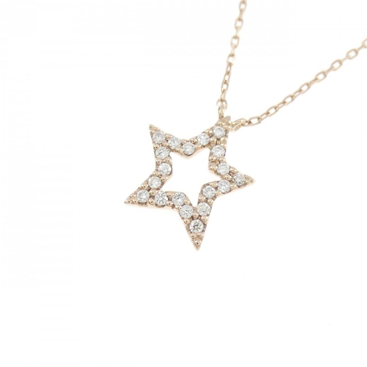 K10PG スター ダイヤモンド ネックレス 0.05CT