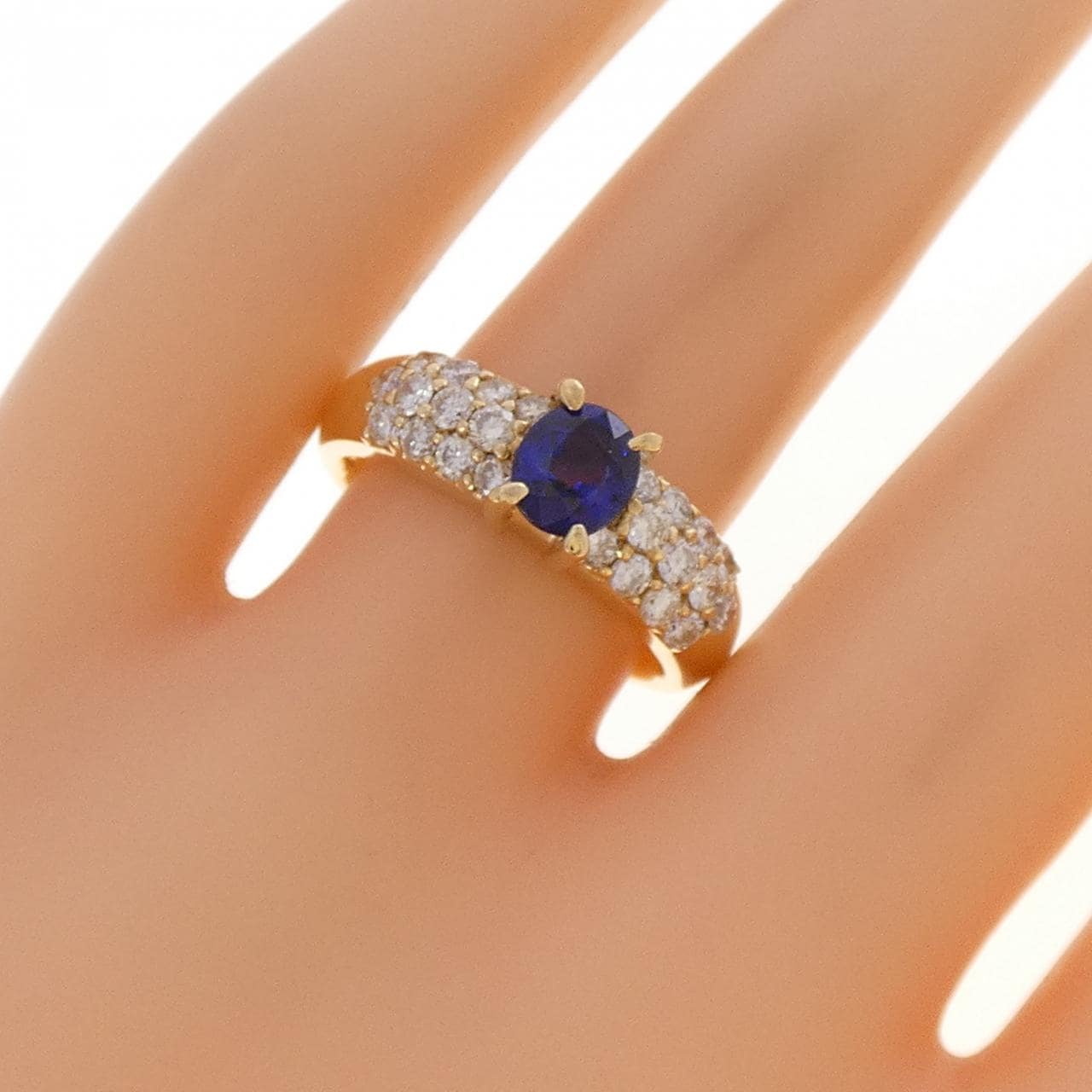K18YG サファイヤ リング 0.81CT