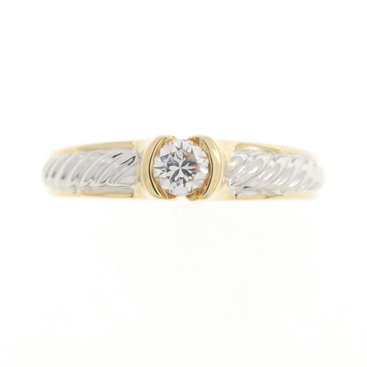 K18YG/K18WG ダイヤモンド リング 0.15CT