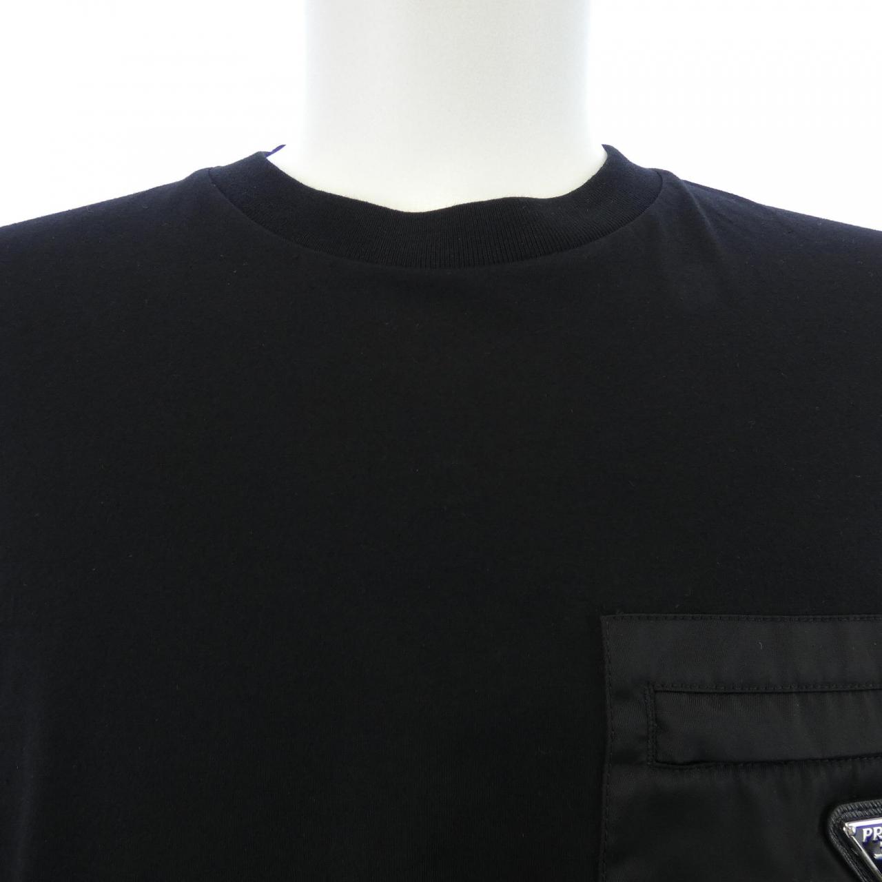 プラダ PRADA トライアングルロゴ RE-NYLON ジャージー Tシャツ UJN661 SWMO 11CK Tシャツ