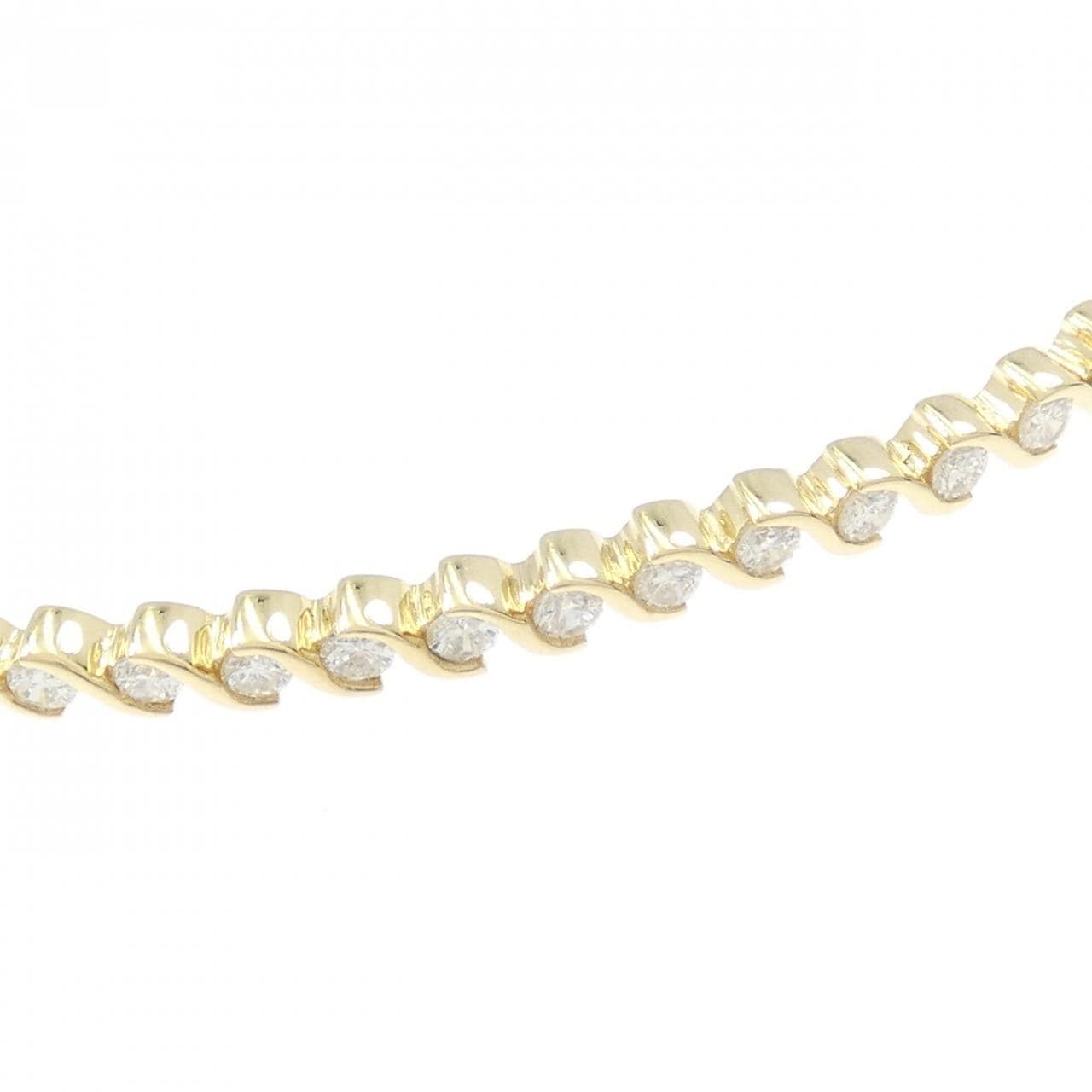 750YG ダイヤモンド バングル 0.48CT