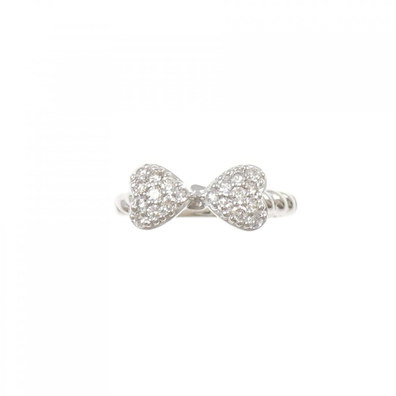 PT900 リボン ダイヤモンド リング 0.32CT