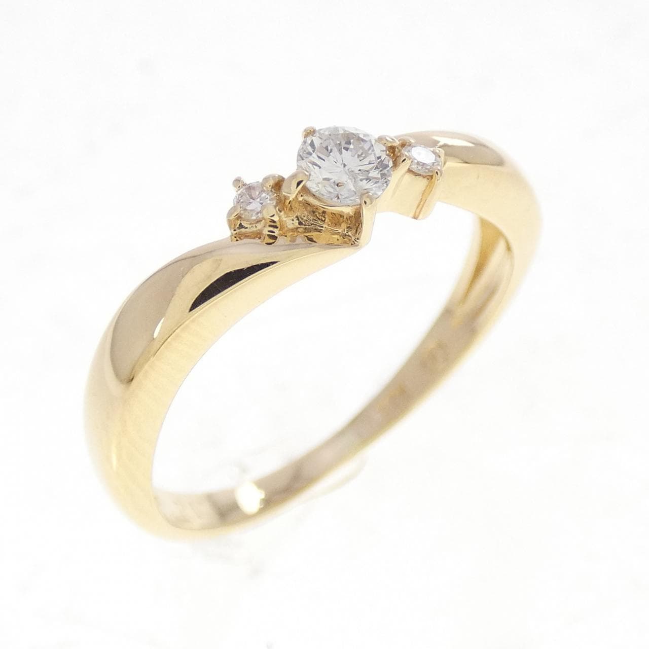 K18YG ダイヤモンド リング 0.12CT