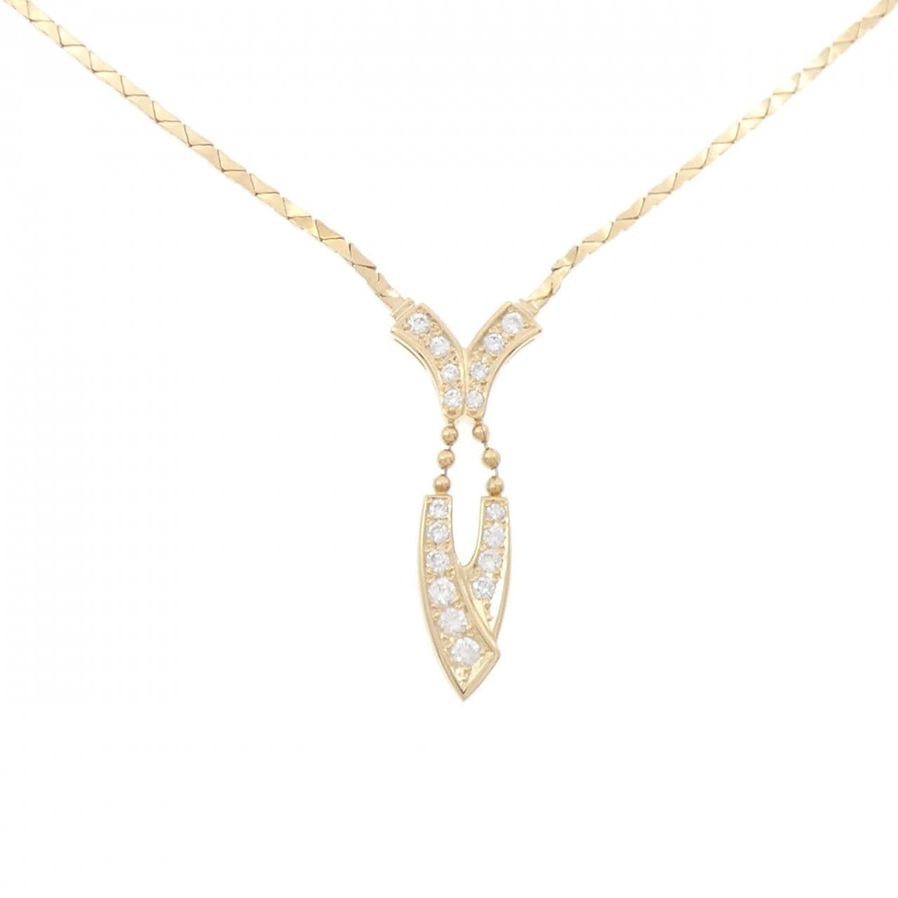 K18YG ダイヤモンド ネックレス 0.32CT
