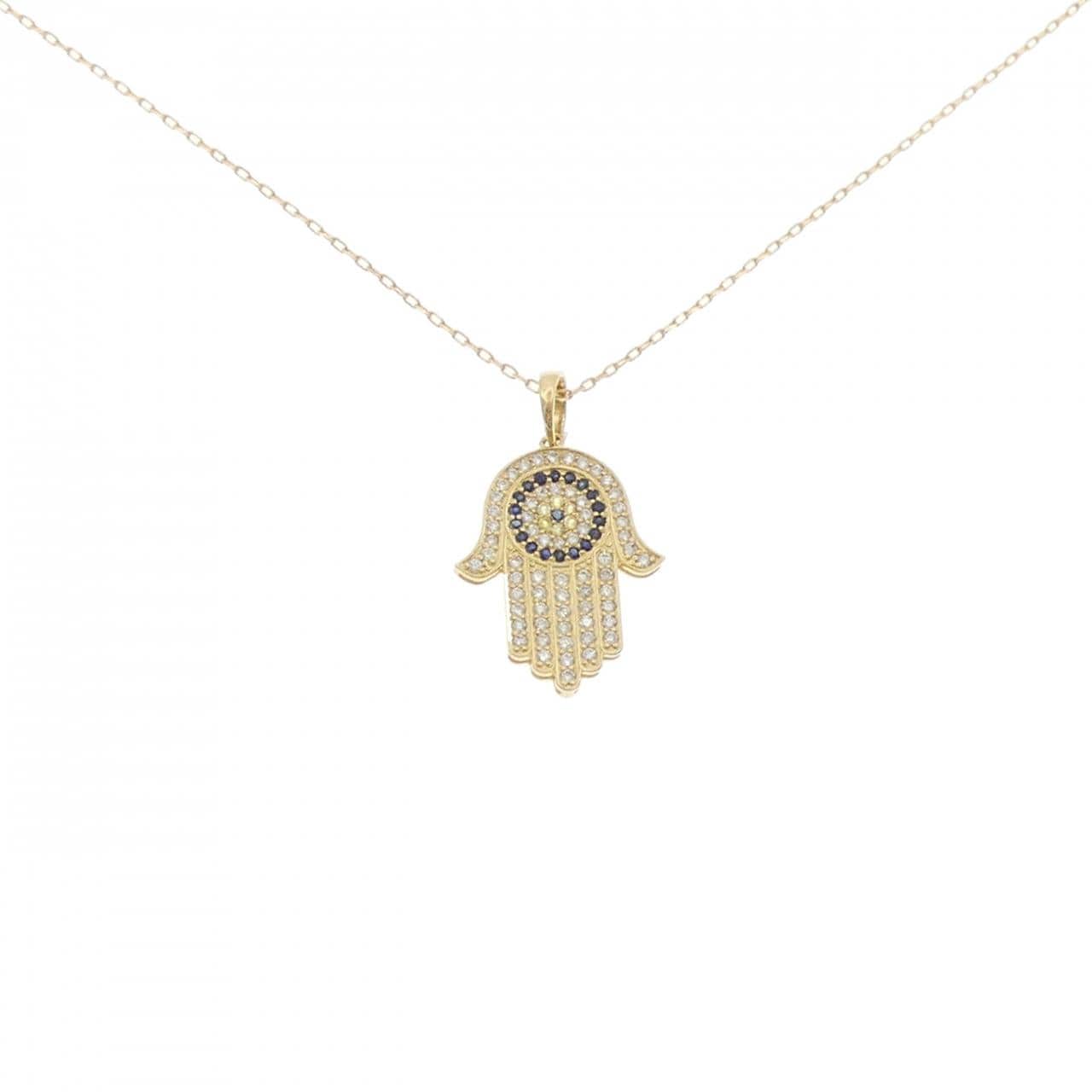 K18YG サファイヤ ネックレス 0.16CT