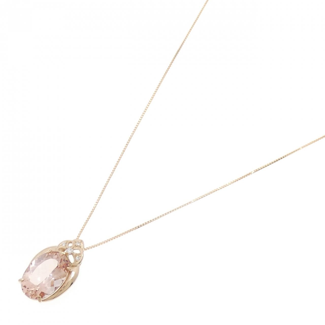 K18PG モルガナイト ネックレス 4.95CT
