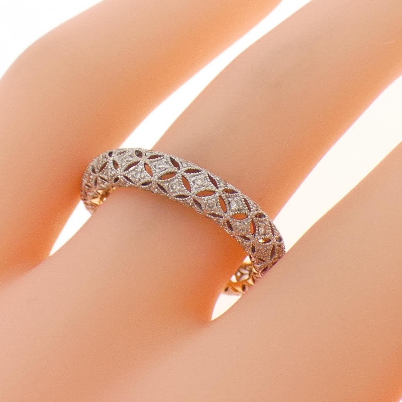 K18YG/K18WG ダイヤモンド リング 0.30CT