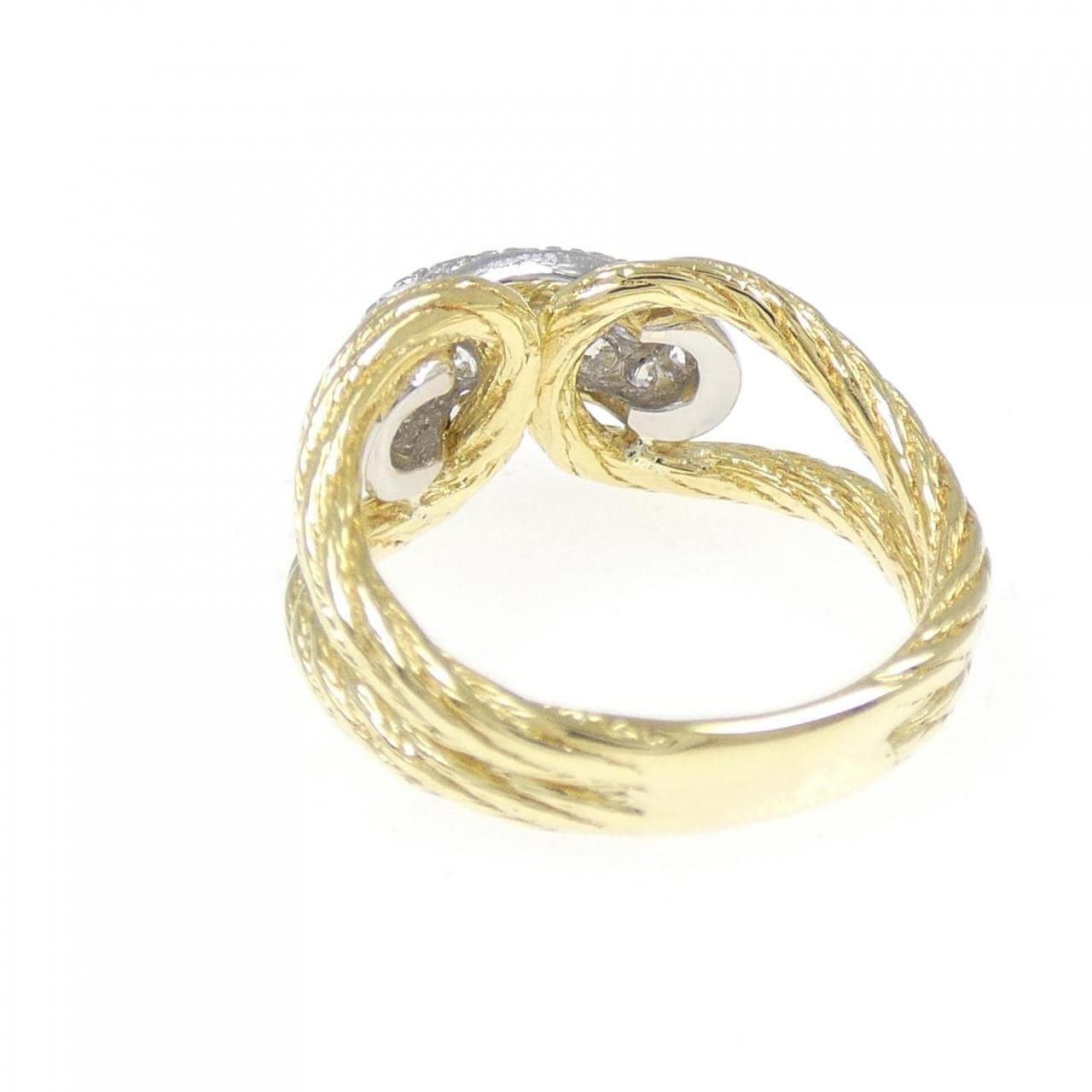 K18YG/PT900 ダイヤモンド リング 0.40CT