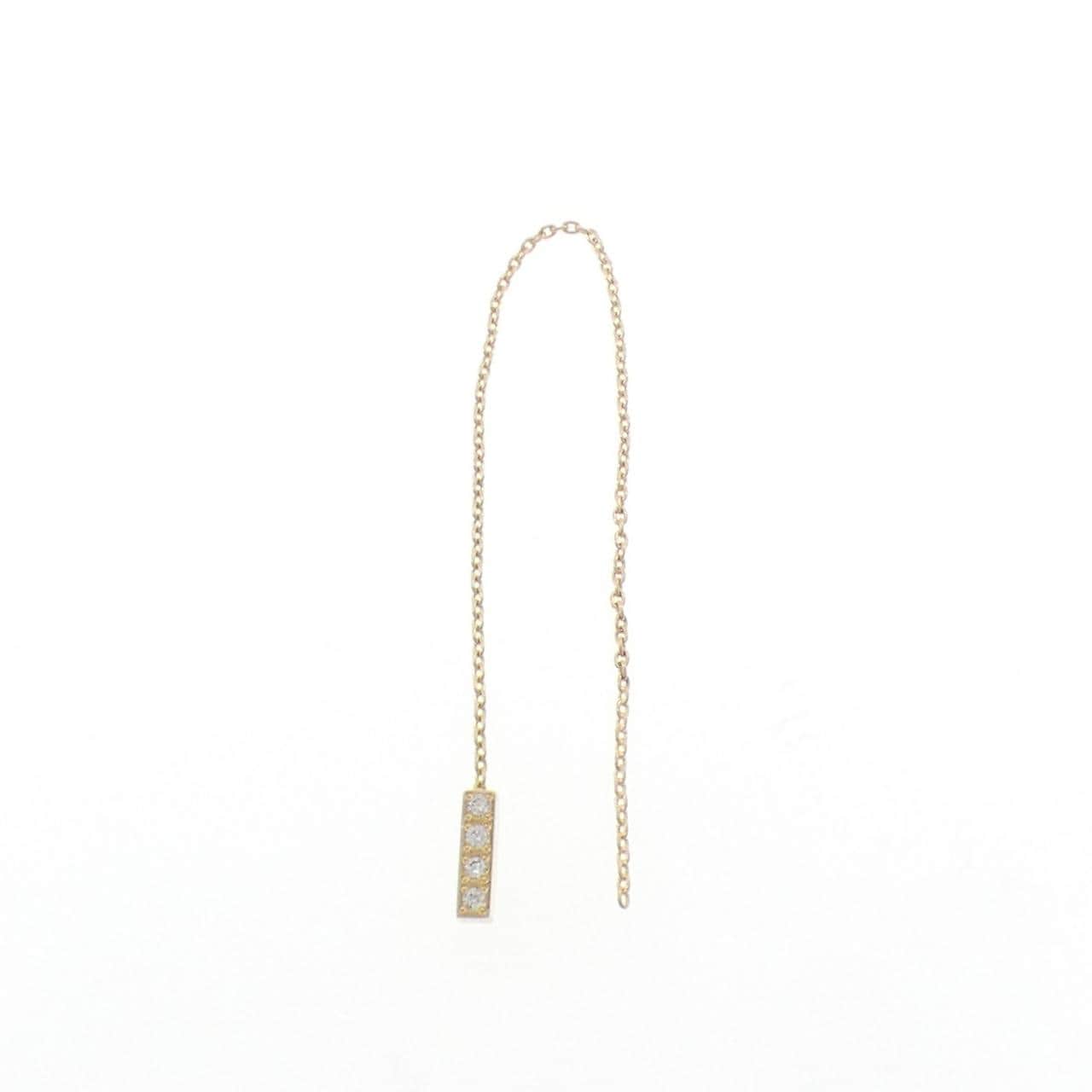 K18YG ダイヤモンド ピアス 片耳