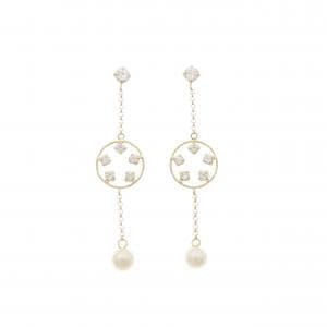 K18YG 淡水パール ピアス 4.3mm