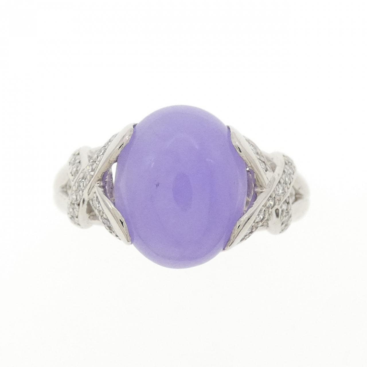 PT900 ラベンダーヒスイ リング 3.58CT
