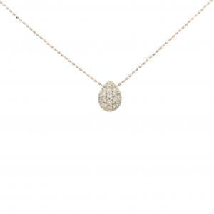 K18YG パヴェ ダイヤモンド ネックレス 0.23CT