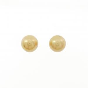 K18YG 白蝶パール ピアス 8.6mm