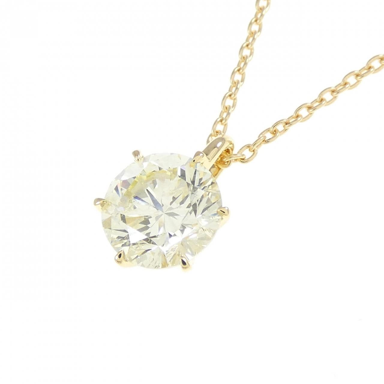 【リメイク】K18YG ダイヤモンド ネックレス 1.118CT VLY I1 VG