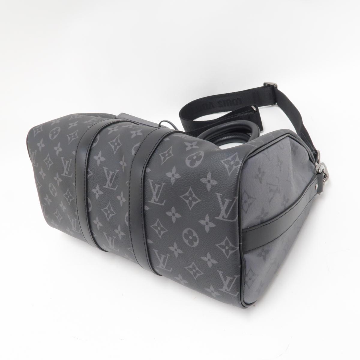 [未使用品] LOUIS VUITTON Monogram Eclipse Keepall Bandouliere 35 公分 M46655 包