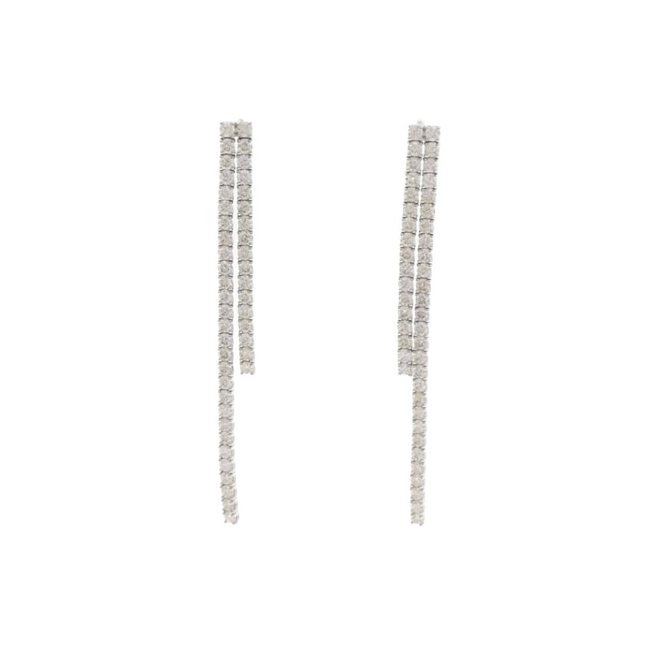 K18WG ダイヤモンド ピアス 2.00CT